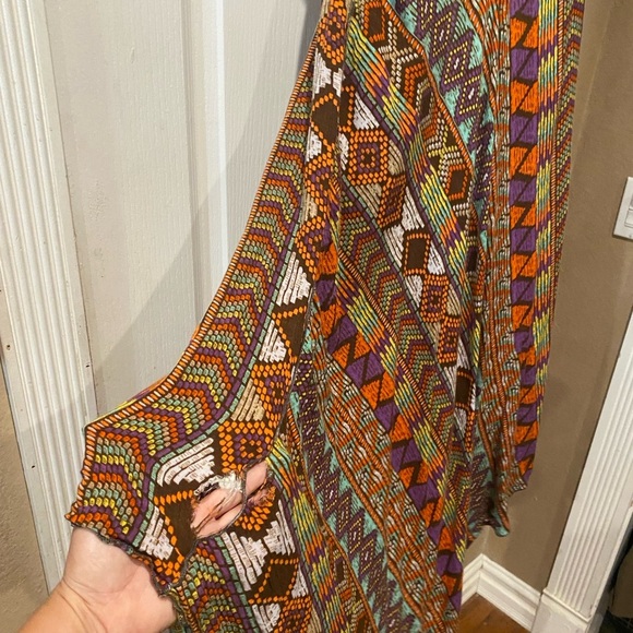 Cost Plus World Market Colorful Tribal dress w/flaw (hole) Size S/M - Picture 3 of 7